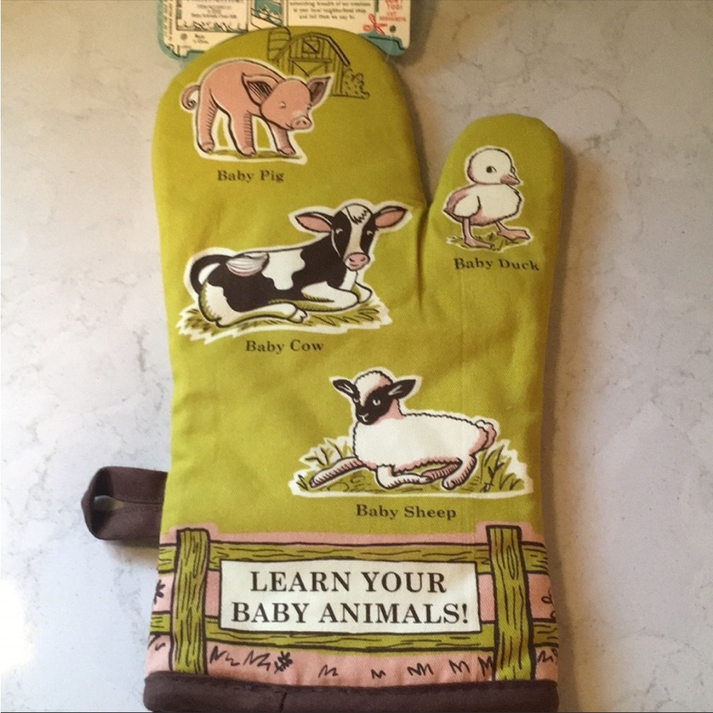 NWT Blue Q Learn Your Baby Animals! Oven Mitt - Picture 8 of 11